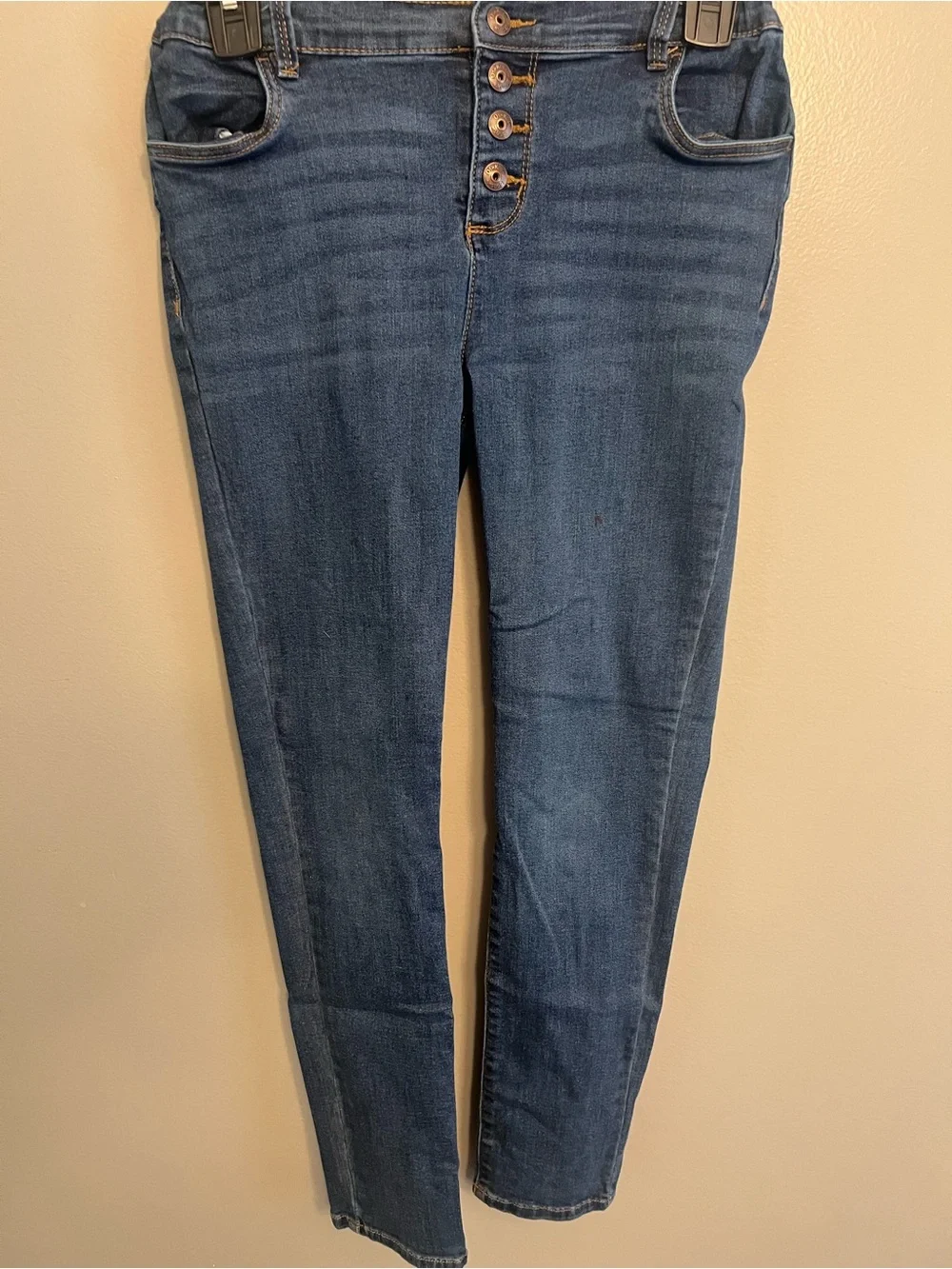 OshKosh B'gosh Dark Blue Skinny Button-Fly Jeans